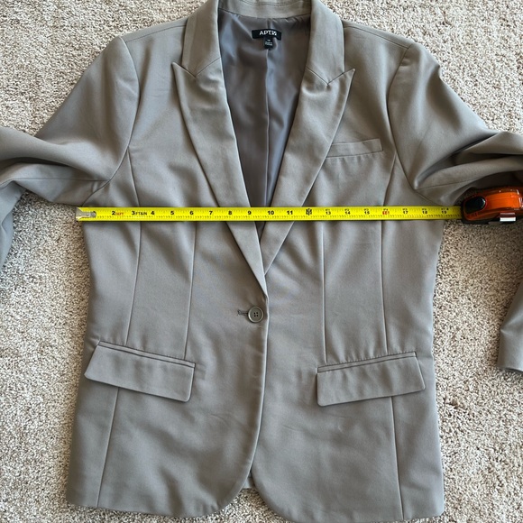 Apt. 9 Grey Single Button Lined Blazer - Picture 6 of 9